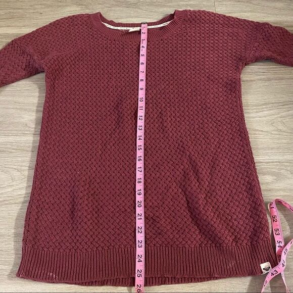 Roxy maroon knit pullover sweater cotton blend size medium - Picture 5 of 8
